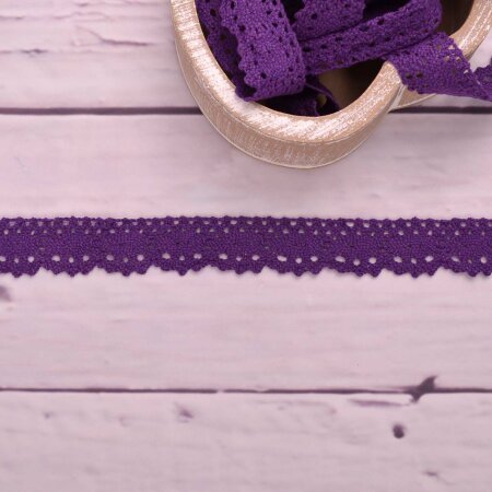 Knitted Trim Lace Trim Purple 25 mm