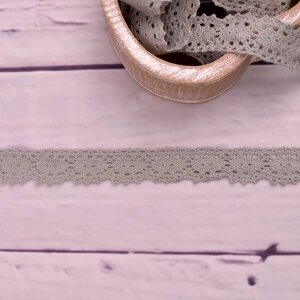 Knitted Trim Lace Trim Light Grey 25 mm