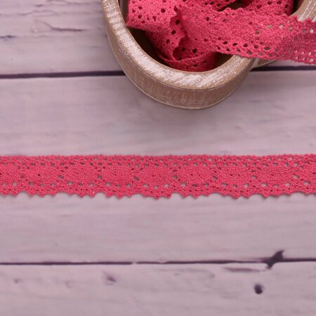 Knitted Trim Lace Trim  Light Pink 25 mm