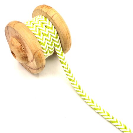 Cord braided white green 10mm