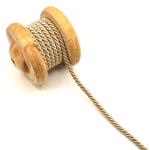 Twisted Artificial Silk Cord Sand 6mm