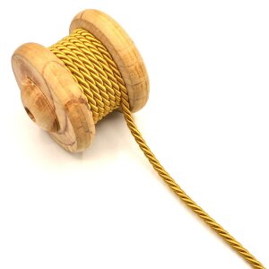 Twisted Artificial Silk Cord gold 6mm