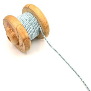 Twisted Artificial Silk Cord ice Blue 4mm
