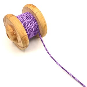 Twisted Artificial Silk Cord Purple 4mm