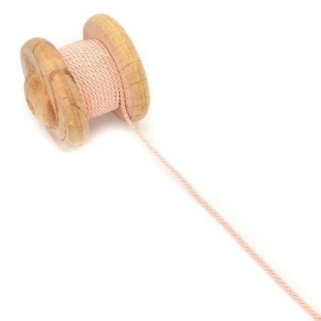 Twisted Artificial Silk Cord peach 4mm