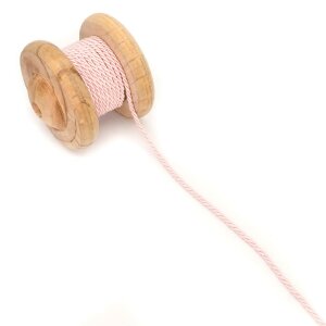 Twisted Artificial Silk Cord light pink 4mm