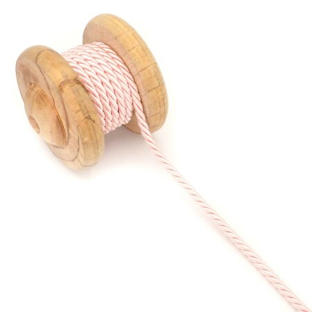 Twisted Artificial Silk Cord light pink 6mm