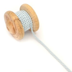 Twisted Artificial Silk Cord ice blue 6mm