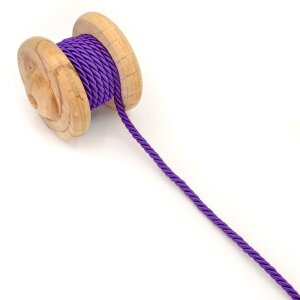 Twisted Artificial Silk Cord purple 6mm