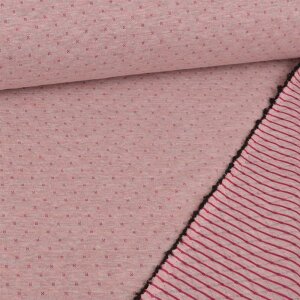 Quilted Doubleface Diamond Pattern Berry on Light Pink