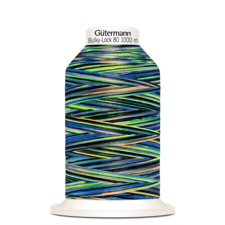 Gütermann Bulky-Lock 80 Nr. 9858 Multicolour Bulk Sewing Thread - 1000m, Polyester