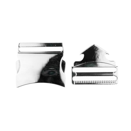 Bag Closure quick-release buckle metal - 40 mm silver