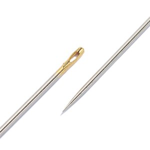 Sewing Needles half Length, with Gold Eye, No.3-7,...
