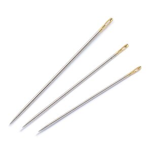 Sewing Needles half Length, with Gold Eye, No.3-7,...